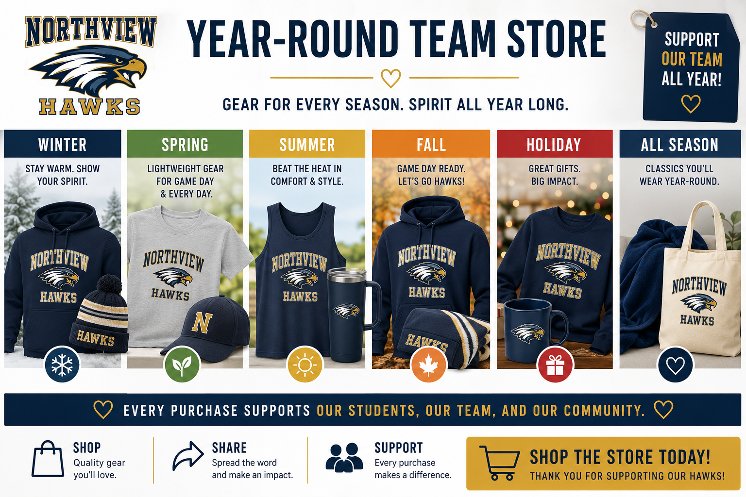 How to Keep Your Team Store Fresh Throughout the Year