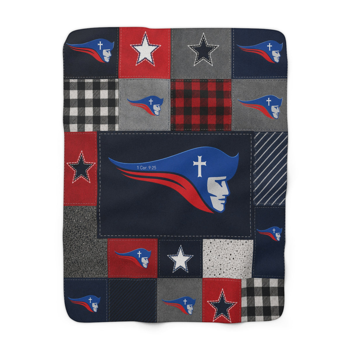 SWCS Plaid Patch Fleece Sherpa
