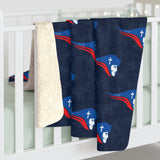 Pat Blue Repeat Sherpa Fleece