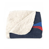 Pat Blue Repeat Sherpa Fleece