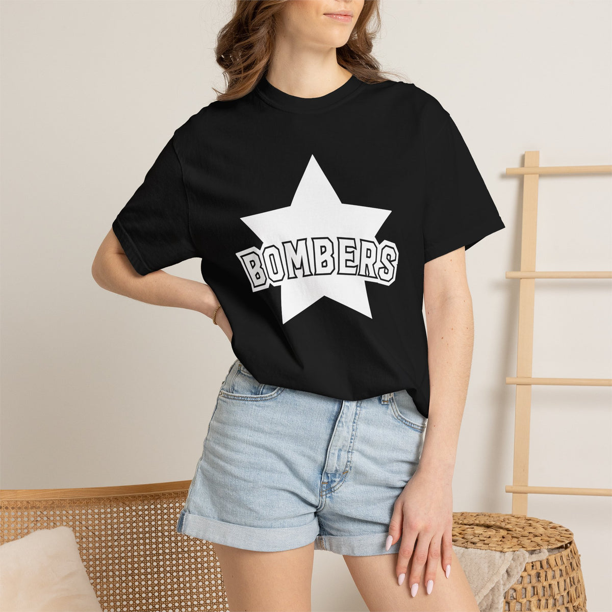 Black White Classic Star Y2k Fashion Logo 2 — Black