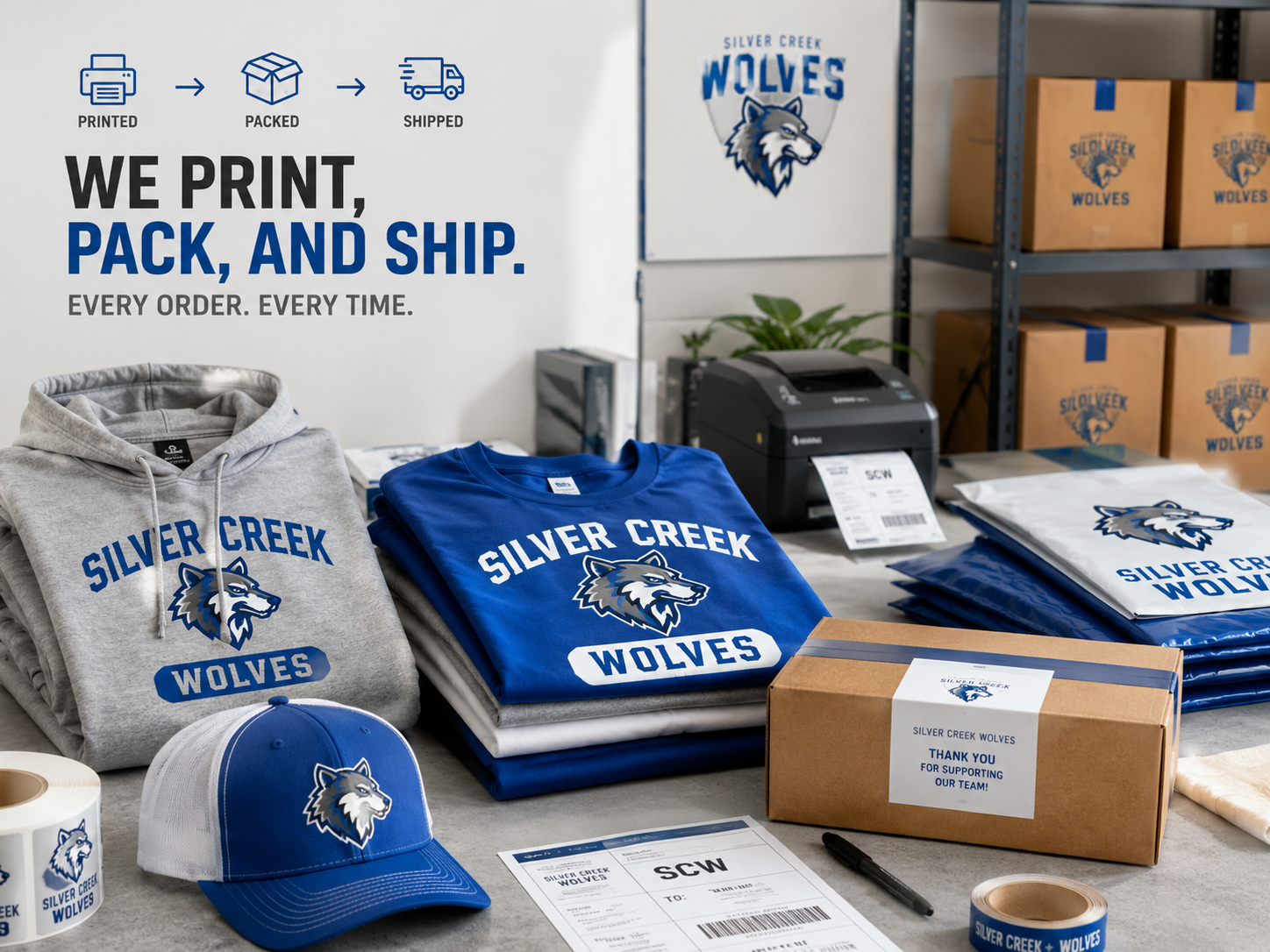 Step four — we print and ship every order